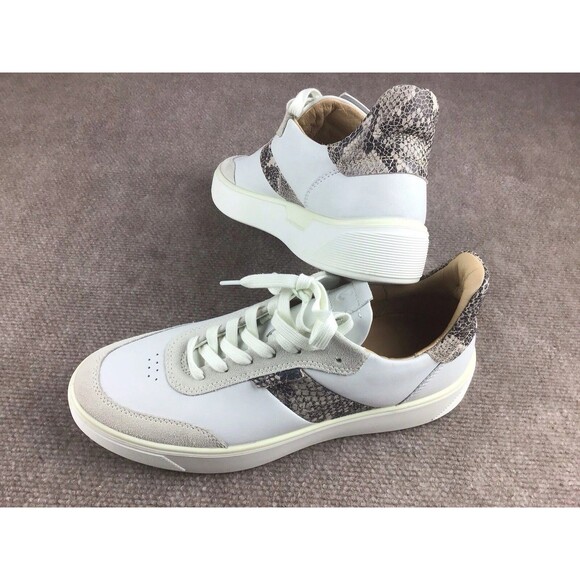 ECCO Tray Street Women Off-White/Gray/Animal Print Shoes Sneakers Sz US 10-10.5 - Picture 5 of 16